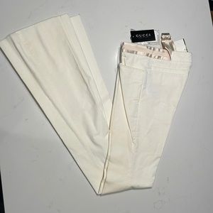 Gucci White Vintage Flare Pants size 40